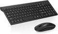 cimetech Wireless Keyboard and Mouse Combo - Matte Black | Compact quite scissor-switch keyboard with optical mouse, includes USB-A Nano Receiver, for Computer,Mac,Laptop,PC,Windows by cimetech