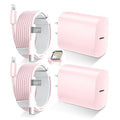 DiHines for iPhone 14 13 12 11 Fast Charger,10FT Long Fast Charging Lightning Cable with 20W USB C Charger Block for iPhone 14/14 Pro Max/13/13 Pro Max/12/12 Pro Max/11/11Pro/XS/Max/XR/X,iPad,Pink by DiHines