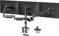 suptek Triple Monitor Mount for Most 17 to 32 inch Screens,Gas Springs Adjustment Triple Monitor Desk Mount Stand with Clamp & Grommet Kit,Black(MD8003) by suptek