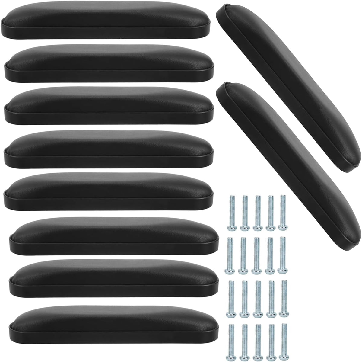 Padded Armrests for Wheelchair, Universal Arm Pads Replacement Black 10-1/4“ Suitable for Most Brands of Wheelchairs(10-1/4"(10pcs)) by Migeek