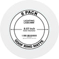 8 Pack Matte White Goof Trim Ring for 6" Inch Recessed Can Lighting Down Light, Outer Diameter 8 Inches, Inner Diameter 6.2 Inches by LightingLabs