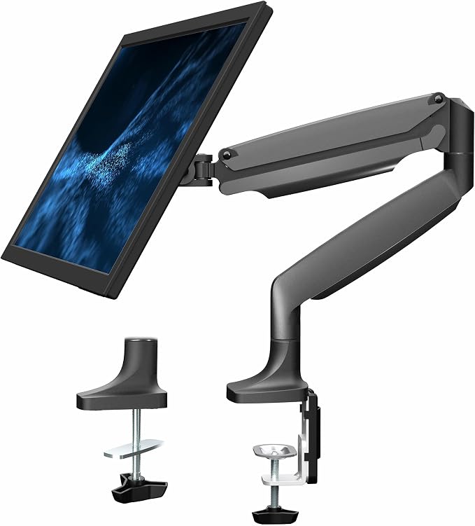VIVO Premium Aluminum Height Adjustable Single Monitor Articulating Desk Mount Stand w/Gas Spring Arm Fits up to 32" Screen (STAND-V001Q) by Unknown