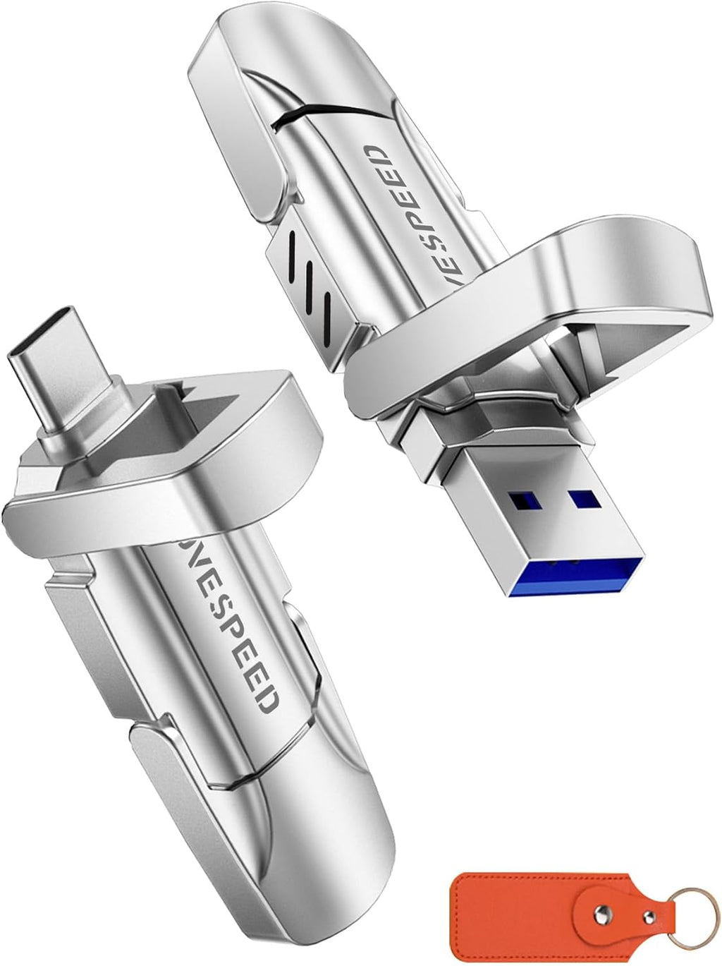 MOVE SPEED 1TB Solid State Flash Drive 570MB/s High Speed USB Drive with Type C + USB 3.2 Drive Dual Port, Thumb Drive Compatible with iPhone 15, 16,17 Series/Android/Phone/MacBook/Audio/Smart TV by MOVE SPEED