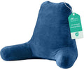 Sasttie Reading Pillow for Bed, Back Pillow for Sitting Up, Navy | 25" Backrest Support Cushion for Couch, Sofa, and Floor, Dorm Essentials, OEKO-TEX, Adjustable Down Alternative Fill by SASTTIE