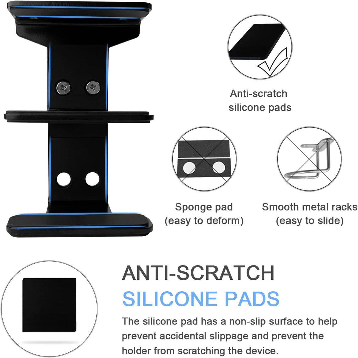IFCASE 2 Tier Heavy Duty Metal Under Desk Laptop Mount (Black) - Image 3