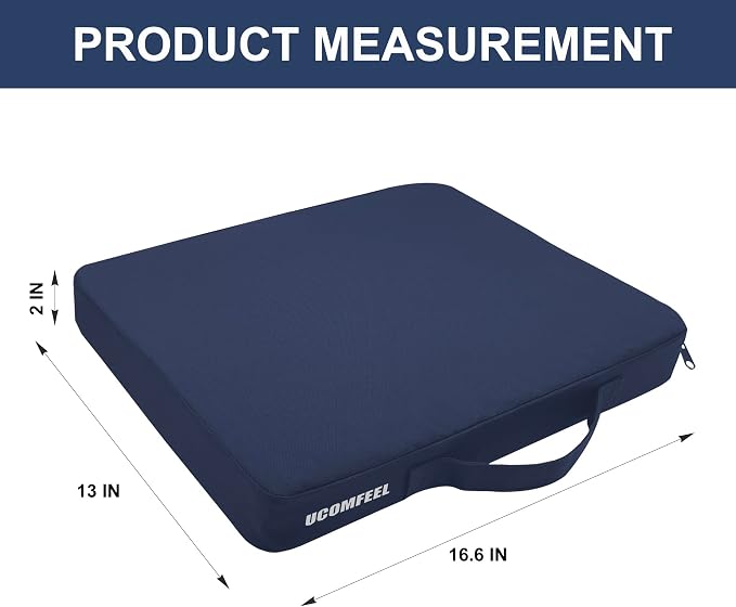 Stadium Seat Cushions 2-Pack 3-Pack, Portable Bleacher Cushions, Waterproof Oxford Fabric, Zipper Design, (Blue, 2-Pack) - Image 2