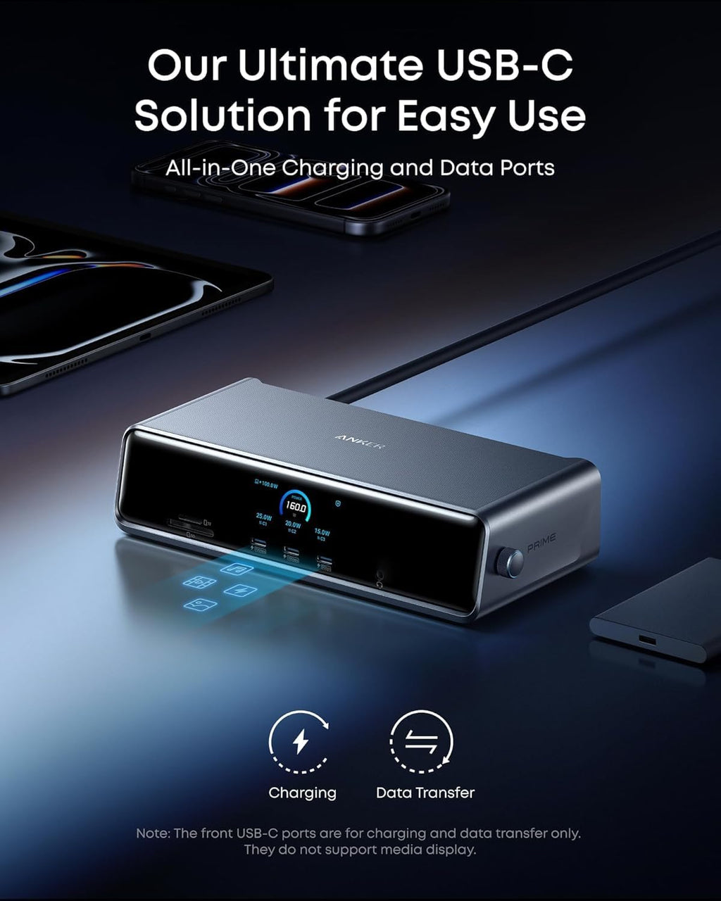 Anker Prime Docking Station (DL7400), 14-in-1 Triple Display, DisplayLink - Image 8