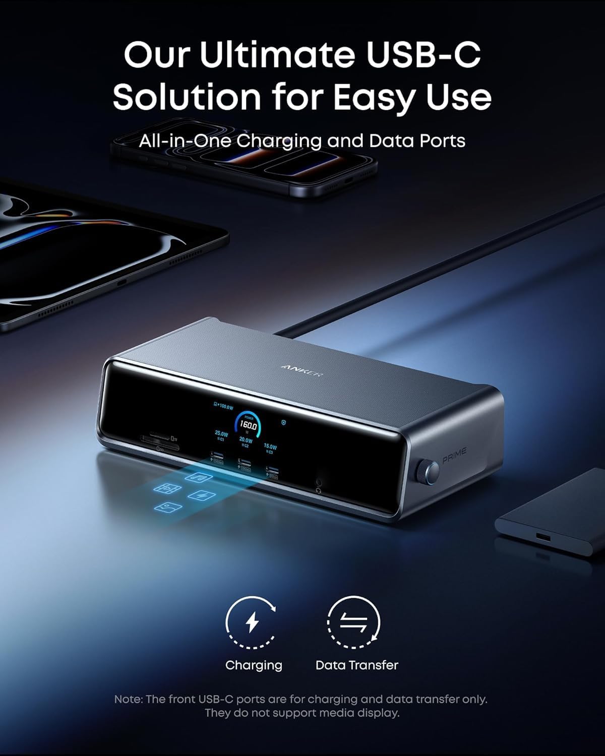 Anker Prime Docking Station (DL7400), 14-in-1 Triple Display, DisplayLink - Image 8