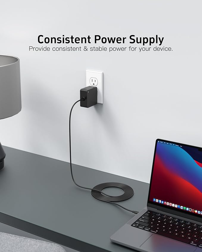 Superer 65W USB-C Charger for Asus Zenbook Chromebook Expertbook Laptop | LED Indicator, Portable, For Type C Phone Charger - Image 5