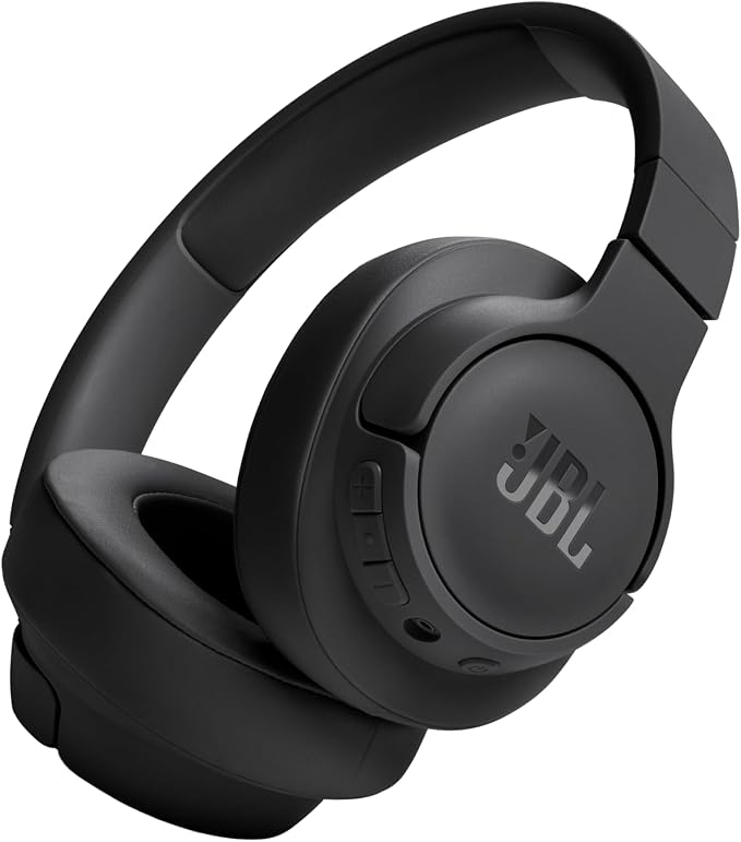 JBL Tune 720BT - Wireless Over-Ear Headphones with JBL Pure Bass Sound, Bluetooth 5.3, Up to 76H Battery Life and Speed Charge, Lightweight, Comfortable and Foldable Design (Black) by JBL