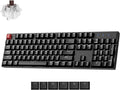 Keychron K10 Version 2 Full Size 104 Keys Bluetooth Wireless Mechanical Gaming Keyboard for Mac Windows Super Brown Switch White LED Backlight/USB C Wired Computer Keyboard by Keychron