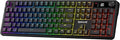 Redragon K526 PRO Wireless RGB Membrane Gaming Keyboard, LED Screen & Knob | See Battery, Mode & Time at a Glance, 0-Delay Tri-Mode, One-Touch Backlit & Media Adjust, 26-Key Anti-Ghost for Combo-Strike by REDRAGON