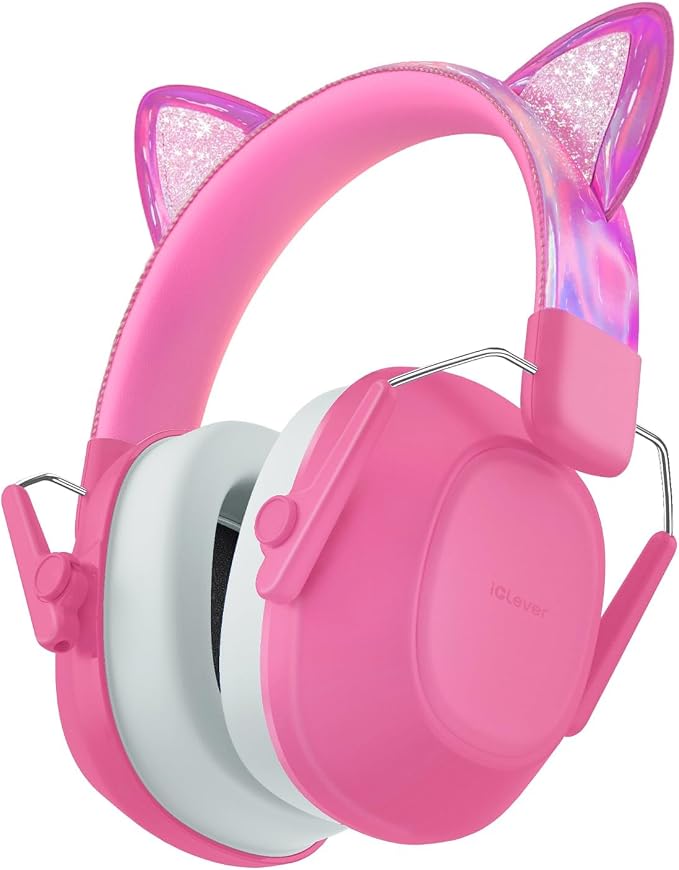 iClever EM01 Noise Cancelling Headphones for Kids Adults, SNR 29dB EarMuffs | Noise Reduction Ear Muffs for Autism Sensory Concentration Aid Ear Hearing Protection for Fireworks Event Monster Jam Concert by iClever
