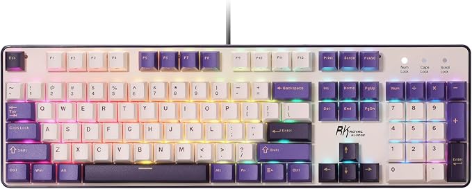 RK ROYAL KLUDGE RK920 Full Size Mechanical Keyboard Wired, RGB Backlit | 104 Keys Computer Keyboard, Hot Swappable Custom Switches, Double-Shot PBT Keycaps, Anti-Ghosting Gaming Keyboard for PC Mac by RKROYALKLUDGE
