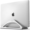 HumanCentric Vertical Laptop Stand for Desks in Silver Color, Adjustable | Upright Adjustable Holder to Dock Apple MacBook Stand, and Other Laptops to Organize Work & Home Office, Automatic Grip by HumanCentric