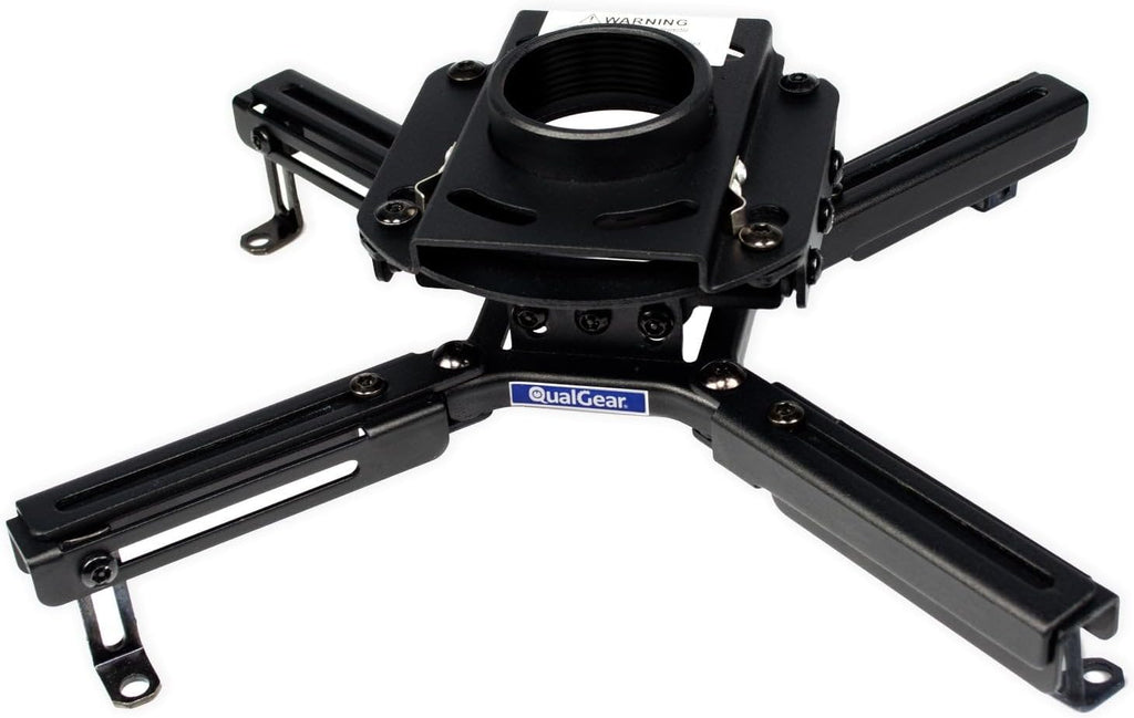 QualGear Projector Ceiling Mounting Kit, Single Joist, 3 Inch Pipe, Black - Image 5