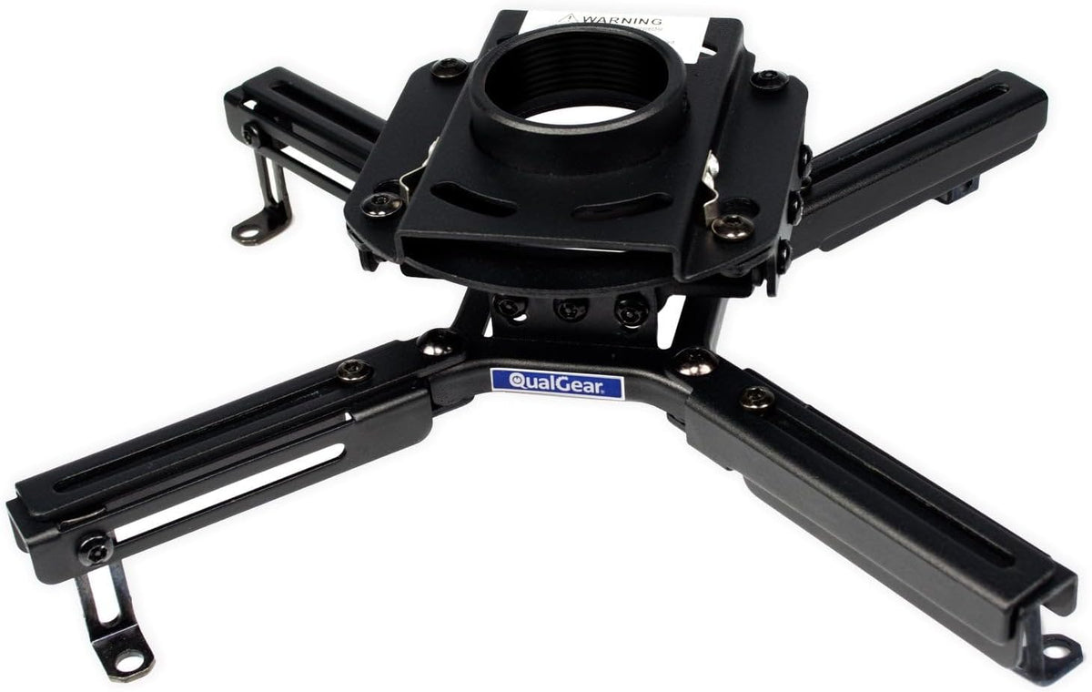 QualGear Projector Ceiling Mounting Kit, Single Joist, 3 Inch Pipe, Black - Image 5