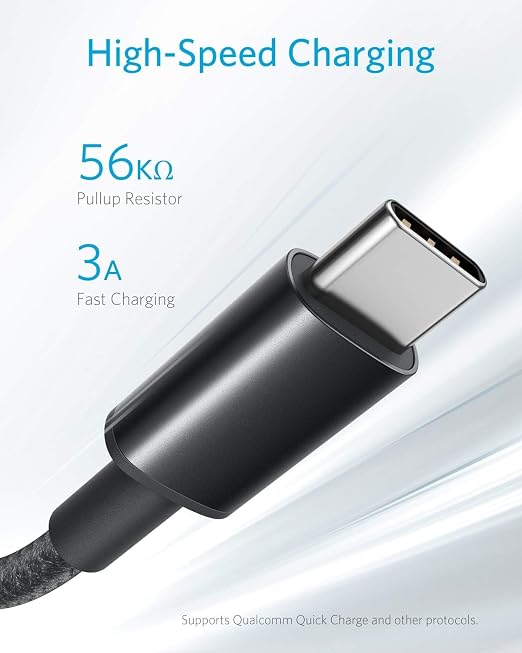 Anker USB A to USB C Cable, USB to USB C Cable (2-Pack, 6 ft, Black) | For iPhone 17 Series, Samsung Galaxy S10 / S10+, LG V30, Beats Fit Pro, and More - Image 3