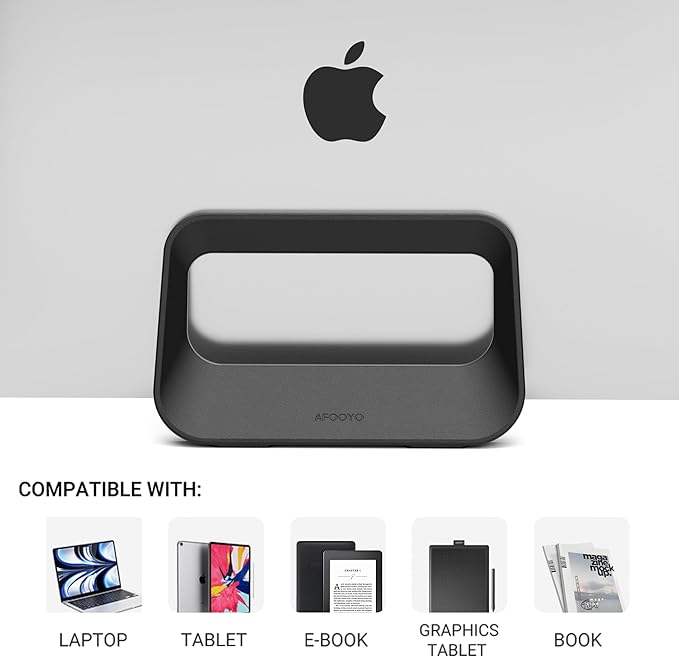 Vertical Laptop Stand for Desk,Plastics Laptop Holder Dock with Silicone Protection,Compatible with All MacBook/Surface/Samsung/HP/Dell/Chrome Book (Black) - Image 2