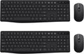 2.4G Wireless Keyboard Mouse Combo Full-Sized for Computer(2 Pack, Black) | Ergonomic, Low profile Keys, 3 DPI Adjustable, 2.4G Quiet Click Keyboaed Set for Laptop/Windows/Mac Lovaky by LovakyOfficeExpert
