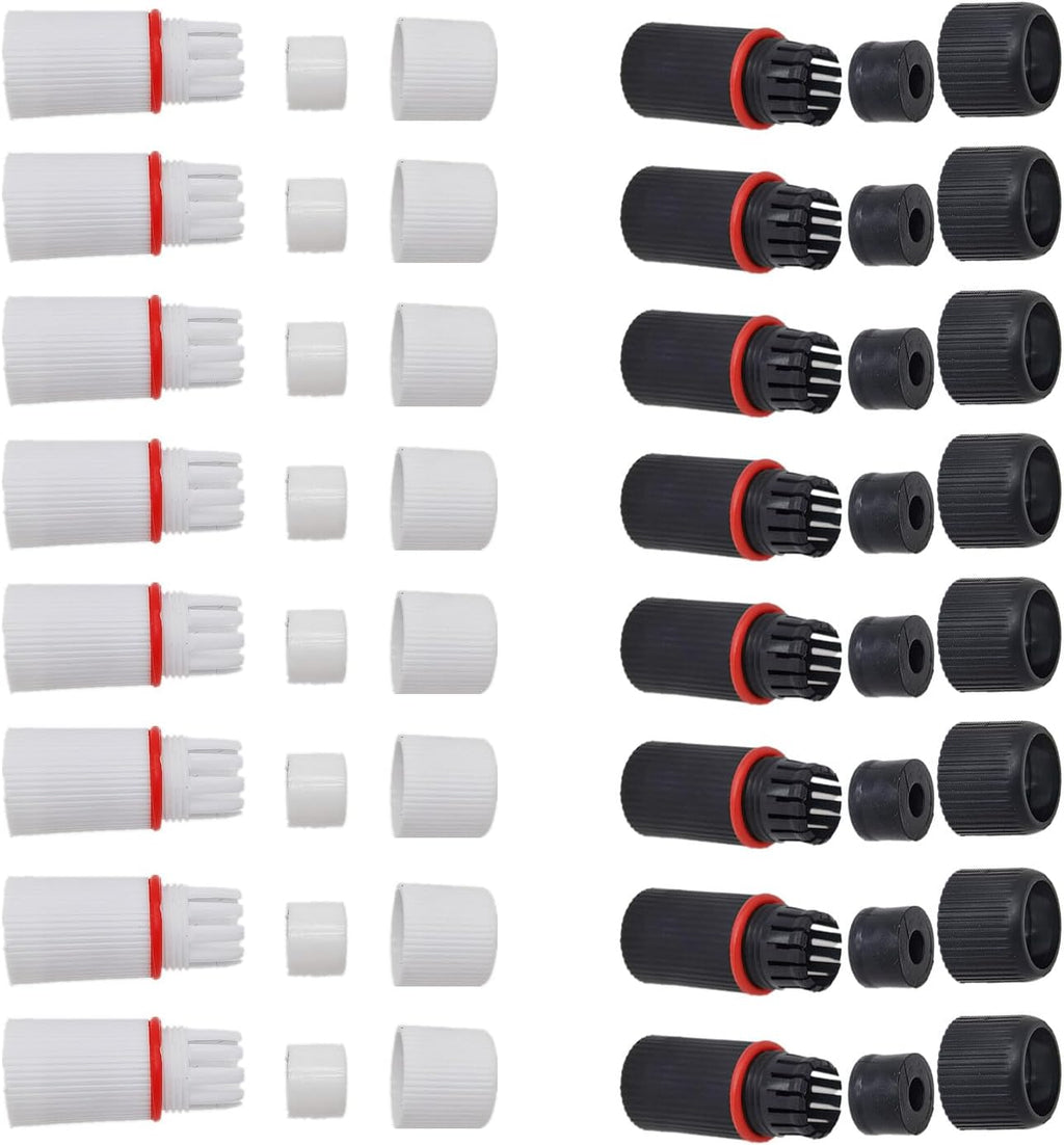 16 Set RJ45 Plug Waterproof Cap Protector Outdoor Ethernet Weatherproof End Cover for PoE Combiner Splitter Adapter Injector Kit Network IP Security Camera NVR Cam Connector by ThtRht