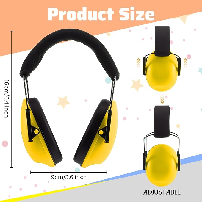 6 Pcs Noise Cancelling Headphones Kids Adult Ear Muffs Bulk, Ear Protection 27dB Noise Reduction Hearing Earmuff(Elegant Style,Candy Color) - Image 2