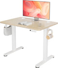 YDN 32 x 19 Inch Nature Electric Standing Desk | Adjustable Height, Sit Stand, Cable Management, Ergonomic, Home Office by YDN