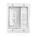 in-Wall Cable Management Kit, Recessed TV Outlet for Wall Mount TV(No Wire) | Integrated Embedded Design, Perfectly Compatible with Structured Cabling by JINGTAO88
