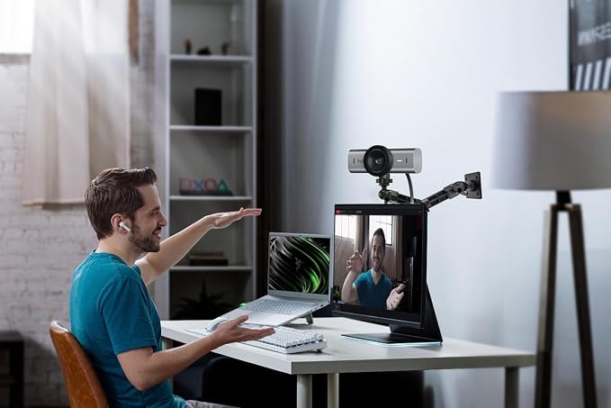 Brio Webcam Mount, Wall Stand Holder Compatible with Logitech C920x C925e C922x C920 C930e C615 Brio StreamCam MX-Brio 4K Webcams - Image 2