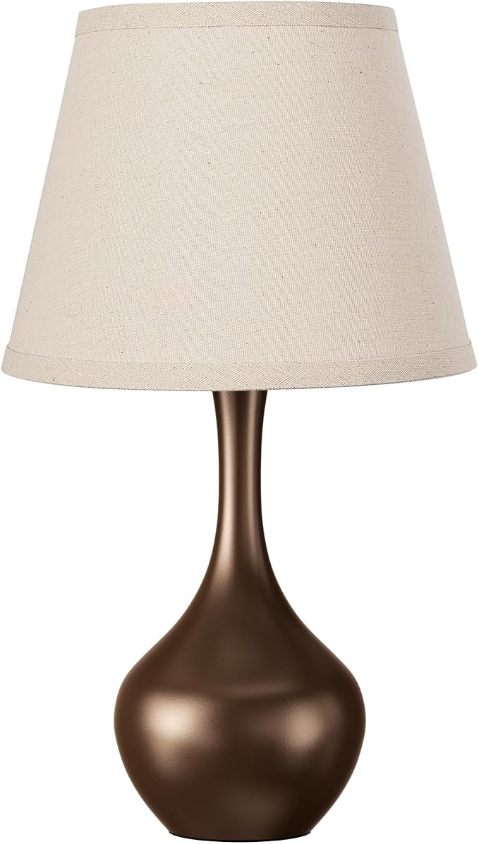 16.1" Touch Table Lamp for Nightstand, 3 Way Dimmable Small Bedroom Lamp | Touch Control, Bulb Included, Brown Bedside Lamps for Desk, Night Stands, Living Room, End Table, Corded - Image 8