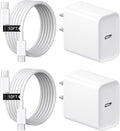 iPhone 17 16 15 Charger Fast Charging 2+2Pack 20W USB C Wall Charger with Extra Long 10FT Fast Charging Cable Compatible with iPhone 17/17 Air/17 Pro/17 Pro Max/iPhone 16/15 Series, iPad Pro/AirPods by Coreykin