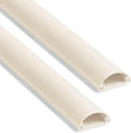 ZhiYo 42.5in Cord Covers for 1-2 Wires on Wall, 1" W x 0.4" H, Beige | Curved Design, Low-Profile Cord Hider, Self-Adhesive Cable Management Raceway for Wall-Mounted TV Wires, 3 Pack (14.2" Each) by ZhiYo
