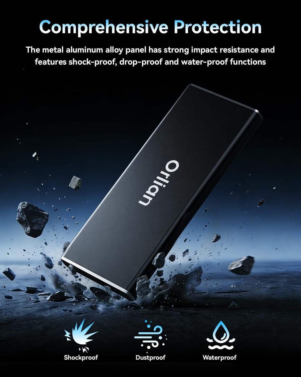 120GB External Portable SSD Solid State Drive USB 3.1 Gen 2 Up to 500MB/s High-Speed Solid State Drive for Phone, Windows, Android, PC and More - Image 5