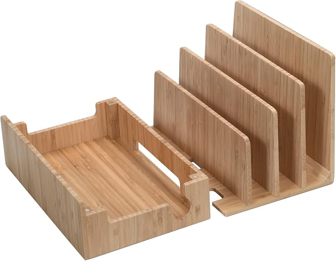 MobileVision Bamboo Charging Station & Multi Device Organizer Slim Version for Smartphones, Tablets, and Laptops - Image 7