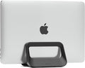 Vertical Laptop Stand for Desk,Plastics Laptop Holder Dock with Silicone Protection,Compatible with All MacBook/Surface/Samsung/HP/Dell/Chrome Book (Black) by AFOOYO