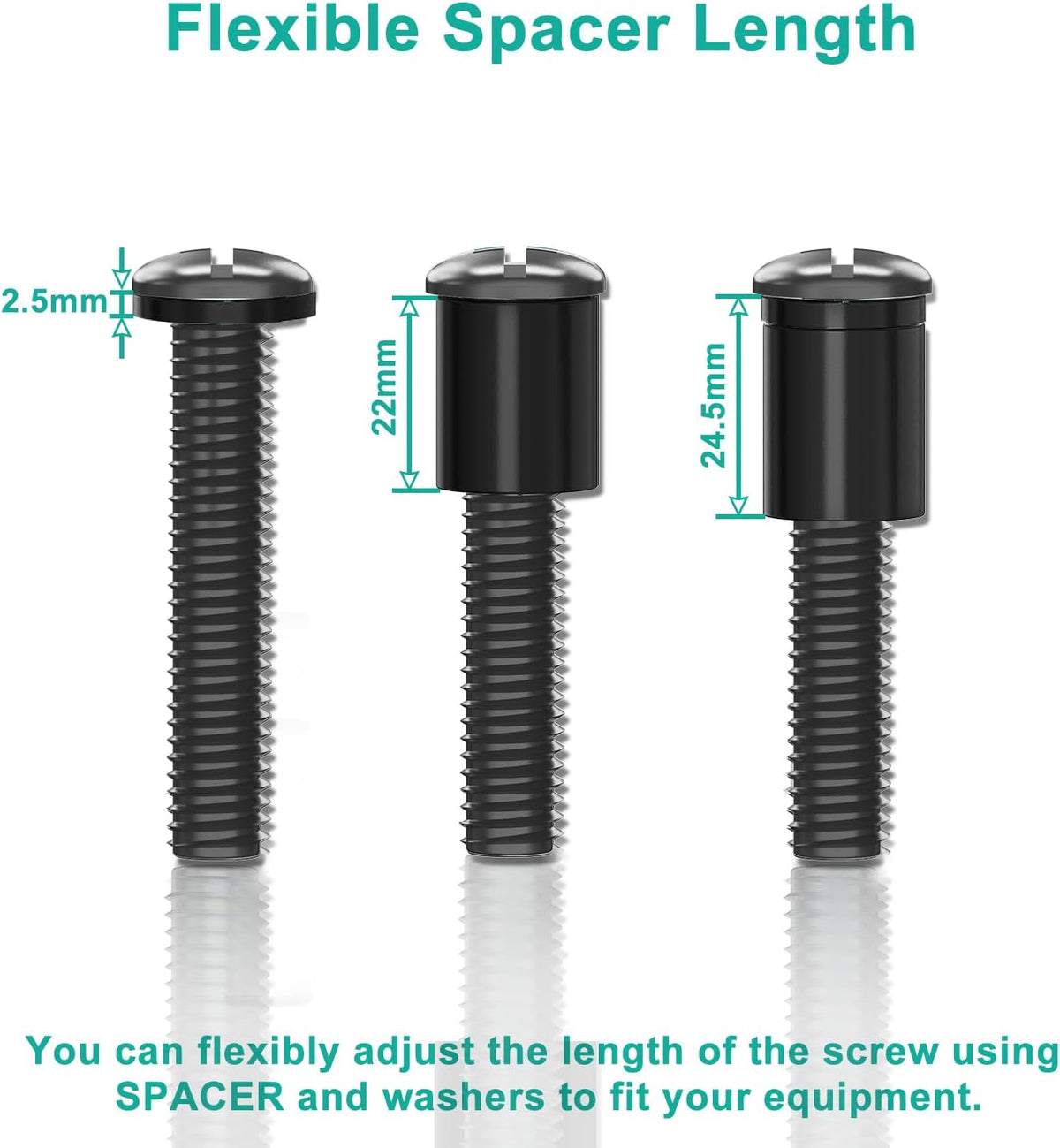 WALI Universal TV Mounting Hardware Set, M4,M5,M6,M8 Screws (UVSP) - Image 3