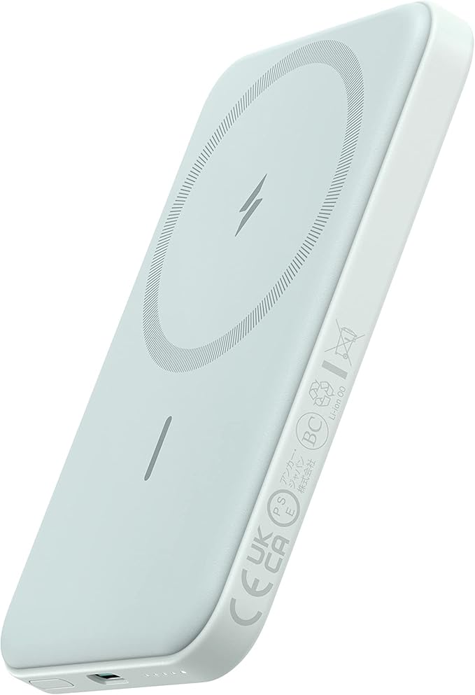 Anker 621 MagGo Power Bank, 5,000mAh Magnetic Portable Charger | Travel Essential Battery Pack with USB-C Cable, Compatible with iPhone 16 / 15 / 14 / 13 / 12 Series by Unknown