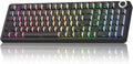 AULA F99 Pro Wireless Mechanical Keyboard-Silent Version,BT5.0/2.4GHz/USB-C Hot Swappable Custom Keyboard,Gasket Structure,Pre-lubed Linear Switches RGB Backlit Computer Gaming Keyboards,Black by AULA