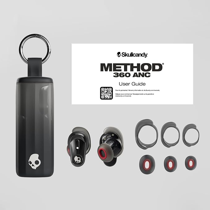 Skullcandy Method 360 ANC Wireless Earbuds with Sound by Bose - True Black | In-Ear Fit, Premium Active Noise Cancellation, 40 Hours Battery, Sweat and Water Resistant, Microphone for iPhone Android - Image 9