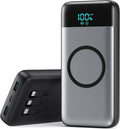 Wireless Portable Charger 40800mAh with 3 Built-in Cables,7-in-1 15W Wireless Charging Power Bank,25W PD QC 4.0 Fast Charging USB C Travel Essentials Battery Pack for iPhone 17/16/15/14,Galaxy,Android by YHO