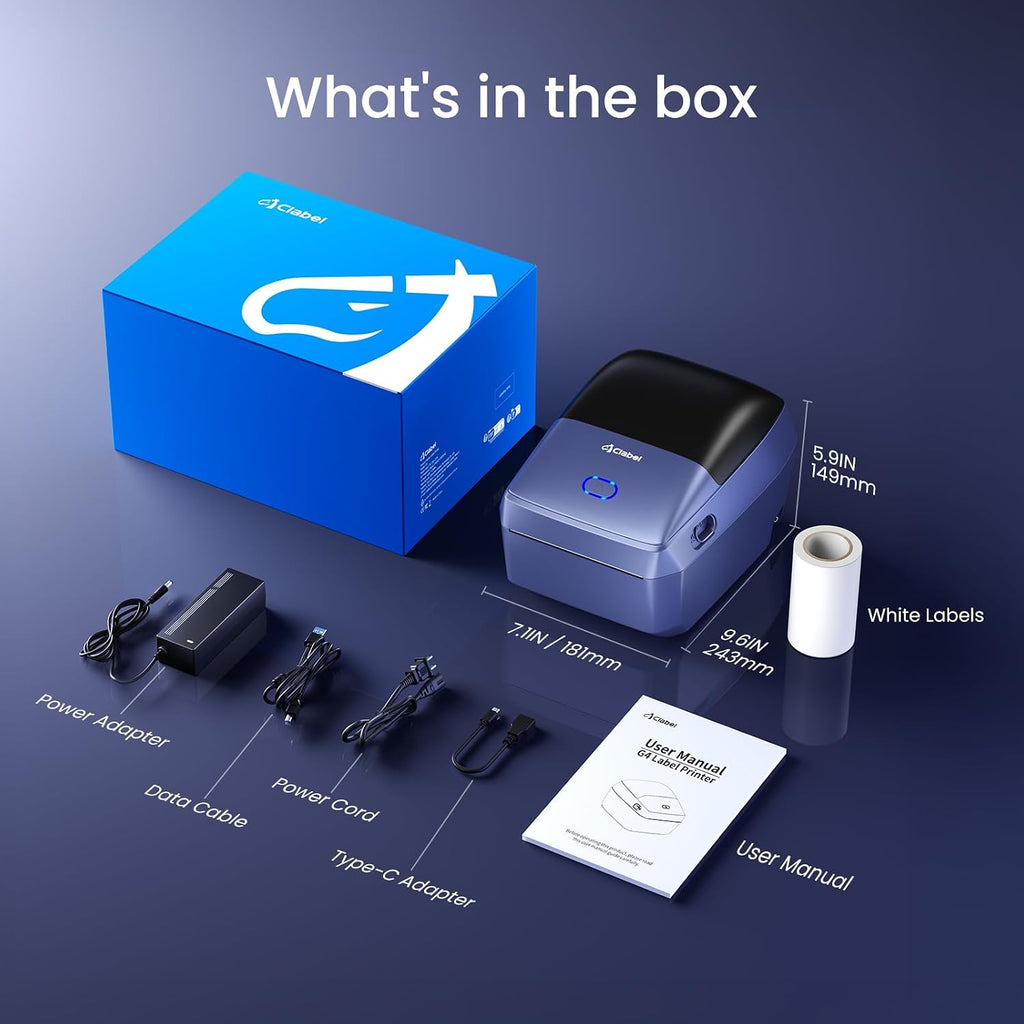 CLABEL G4 4x6 Shipping Label Printer with Built-in Paper Bin Small Business - Image 9