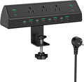 Jgstkcity 90W Desk Clamp Power Strip,12 USB Ports (6 PD 45W USB-C),Surge Protector,ETL Listed Power Hub Extension Cord,Fast Charging Station for Home Office Desk Edge Mount (Black,12 USB-90W) by Jgstkcity