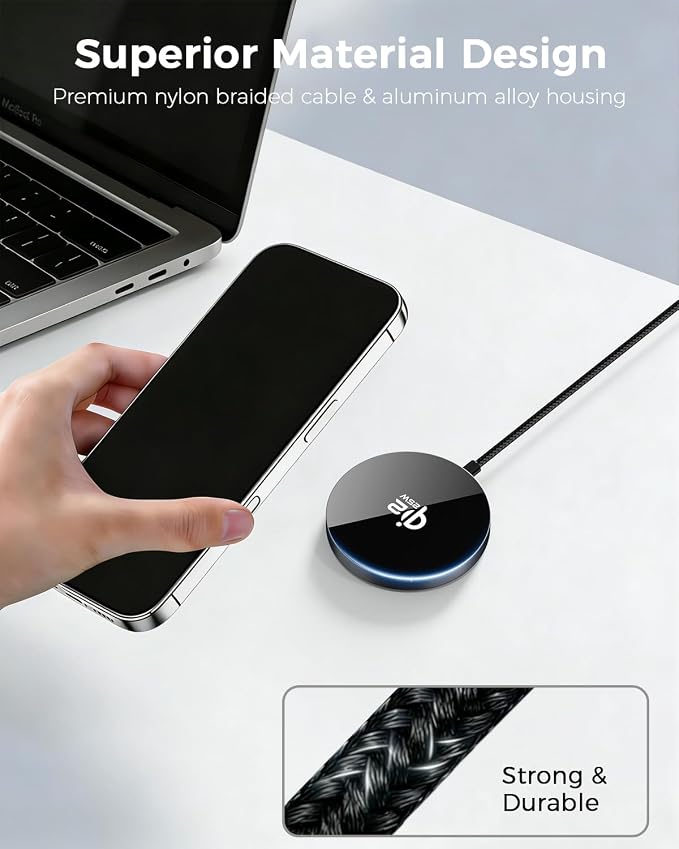 25W Magnetic Wireless Charger, Qi2.2 Fast Wireless Charging Pads with Kickstand,MagSafe Charger for iPhone 17/16/15/14/13/12 Series & AirPods 4/3/2/Pro, Samsung S26 S25 Series, Google Pixel 10 - Image 6