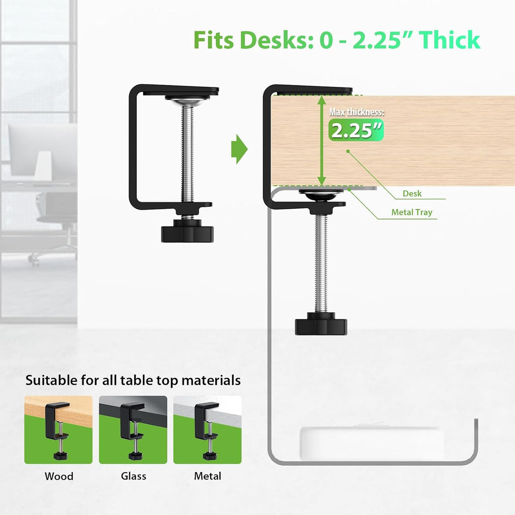 KEEGH 16 in Under Desk Cable Management Tray, Metal Cable Tary, 1 Pack - Image 7
