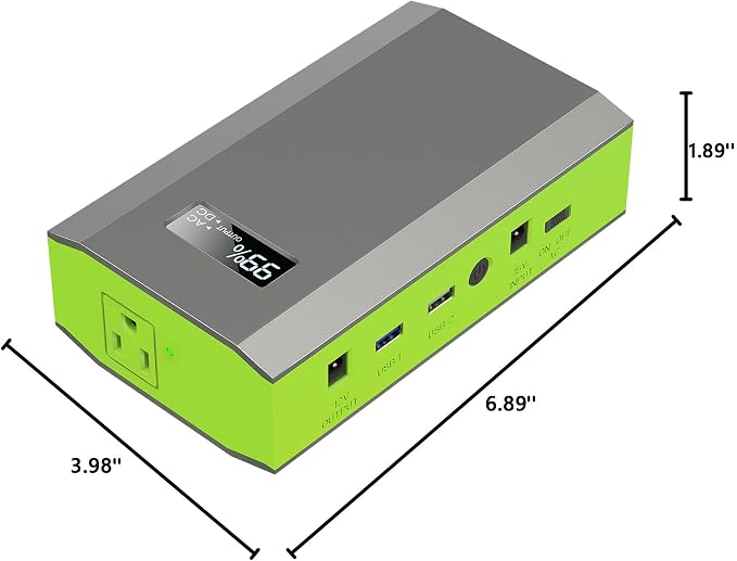 Portable Power Bank with AC Outlet, 65W External Battery Pack Backup | Portable Laptop Charger 24000mAh Fast Charging Power Source for Outdoor Tent Camping Home Office Smart Devices -Green - Image 6