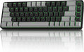 TMKB T68 60% Wireless Mechanical Gaming Keyboard, Tri-Mode BT5.0/2.4GHz/USB-C with Clicky Blue Switch, RGB Backlight, Anti-Ghosting, Compact 68 Keys, Wired/Wireless, Gray/Black by TMKB