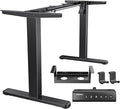 HUANUO Standing Desk Frame with Brushless Motor for Max 75 x 35 inch Tops | 220lbs capacity,4 preset heights,28.3"-46.5" Height Range,Stable Steel Legs,quiet lift,Cable Tray & Dual Hooks,black finish by HUANUO