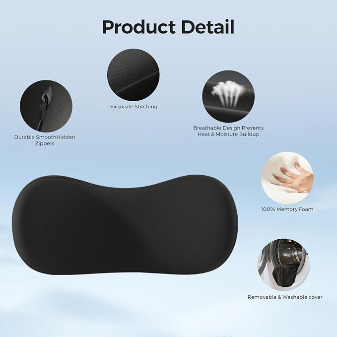 BABUR Lumbar Support Pillow for Car, Coccyx Pain Relief Cushion | Tightly Around the Coccyx, Ergonomics Memory Foam, Skin-Friendly Fabric, Fit Car Drive, Office Chair, Rest Seat, Wheelchair - Image 8