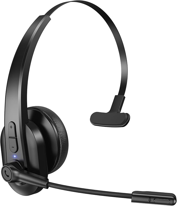 Sarevile Wireless Headset with Microphone, Bluetooth Headset for Cell Phones, Computer, Zoom Skype Mettings, On Ear for Work by Sarevile