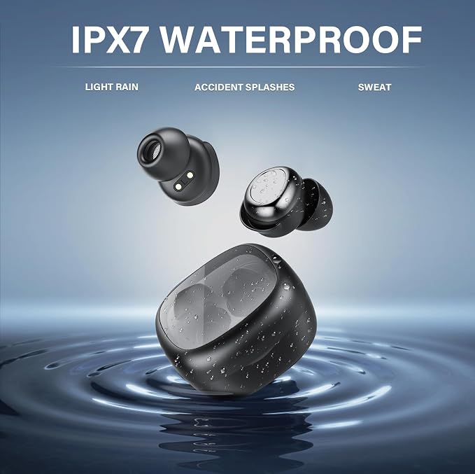 Wireless Earbuds, Hybrid ANC 40dB Noise Cancelling Headphones, 55H Playtime, Bluetooth 5.4, 10mm Drivers with 5 EQ, ENC Dual Mic, IPX7 Waterproof, Transparent Mode, Digital Battery Display iOS/Android - Image 7